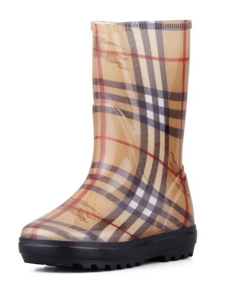 toddler burberry rain boots|burberry flint check rain boot.